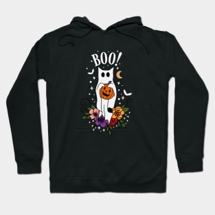 Halloween Cat Ghost Hoodie